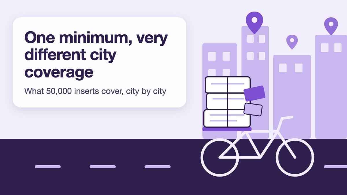The 50,000-Insert Minimum in 10 Cities: What Share of Each City's Dailies It Reaches (2026)