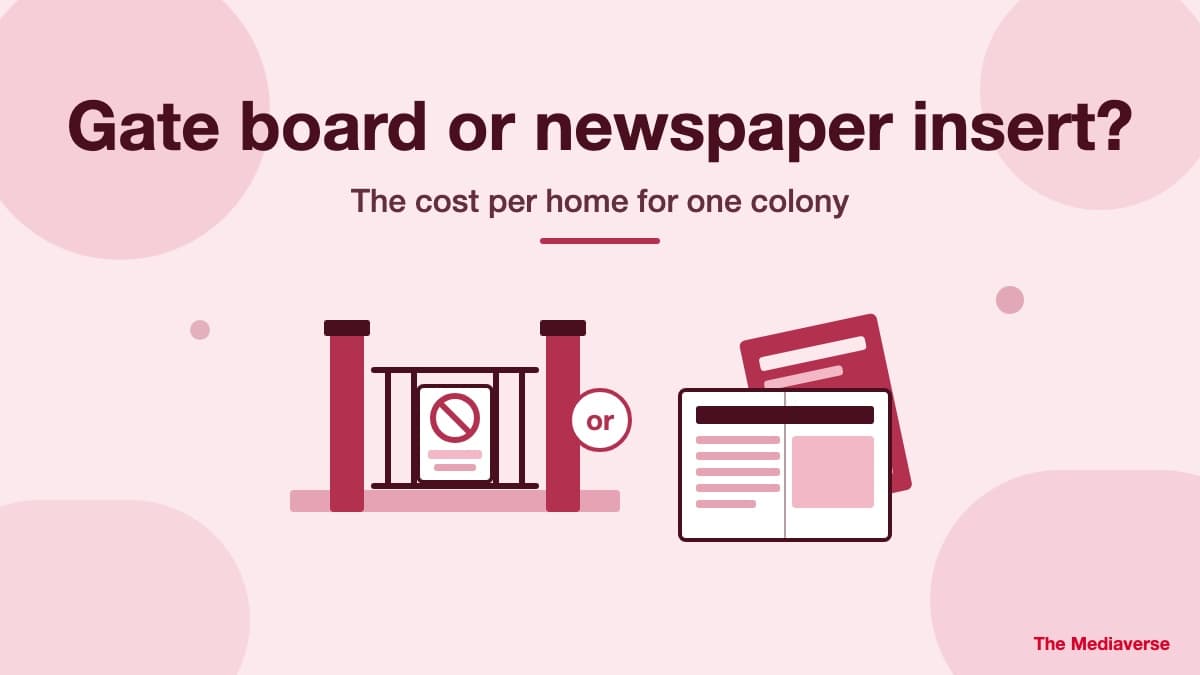 Gate Board or Newspaper Insert for One Colony? The 2026 Cost per Home
