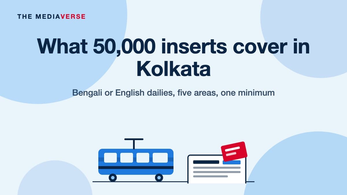 50,000 Newspaper Inserts in Kolkata: What They Cover of 4 to 6 Lakh Copies, Bengali or English Dailies, Rs.62,500 and Up (2026)