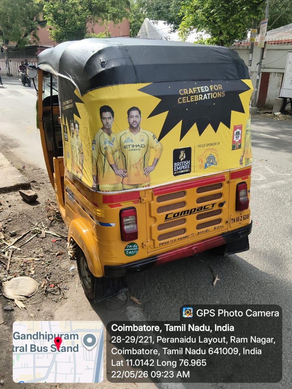 Branded auto rickshaw, mobile van and shop name board from outdoor advertising campaigns across India by The Mediaverse